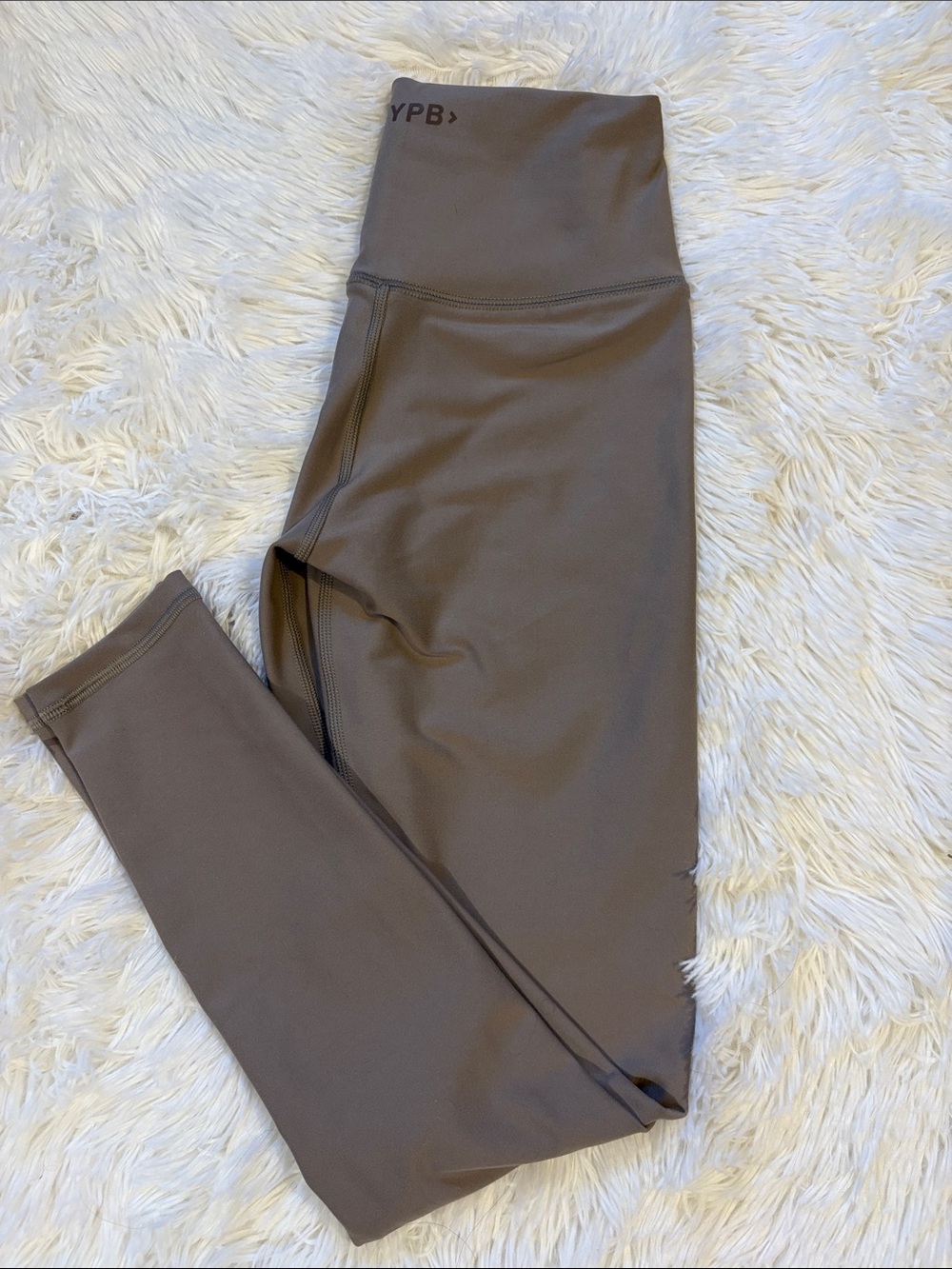 High-Waist YPB Leggings in Taupe